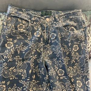 Ralph Lauren Country Lightweight Denim Twill Printed Denim,10